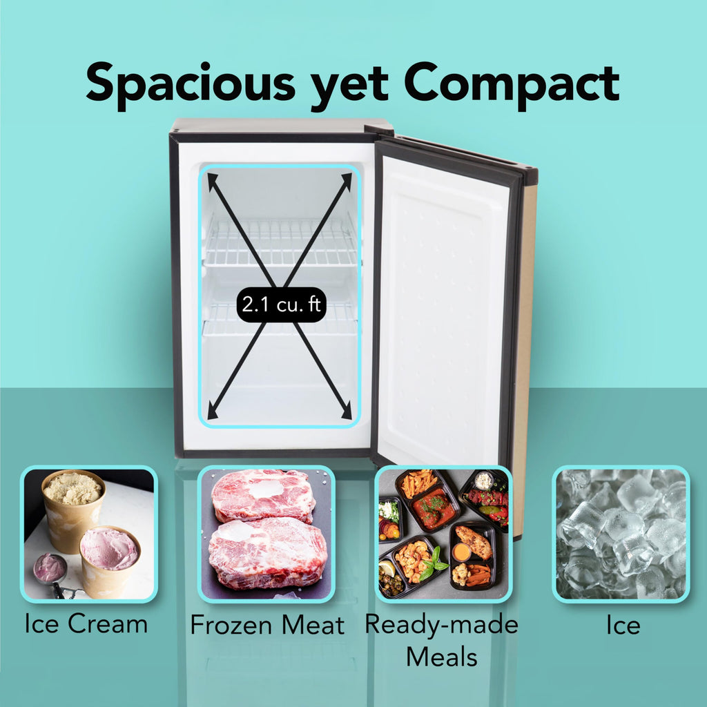 Whynter Upright Mini Freezer, 1.1 Cu Ft, Silver, CUF-112SS Jansha Store