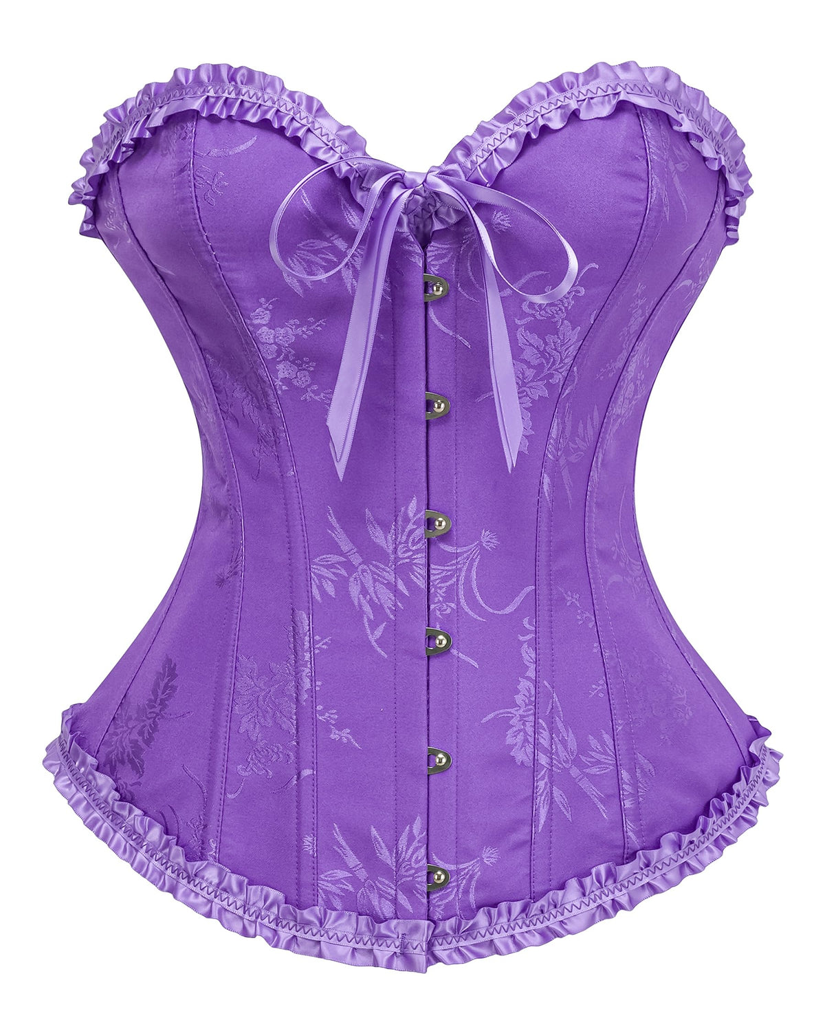 Corset top displayed upright showing the full overbust shape