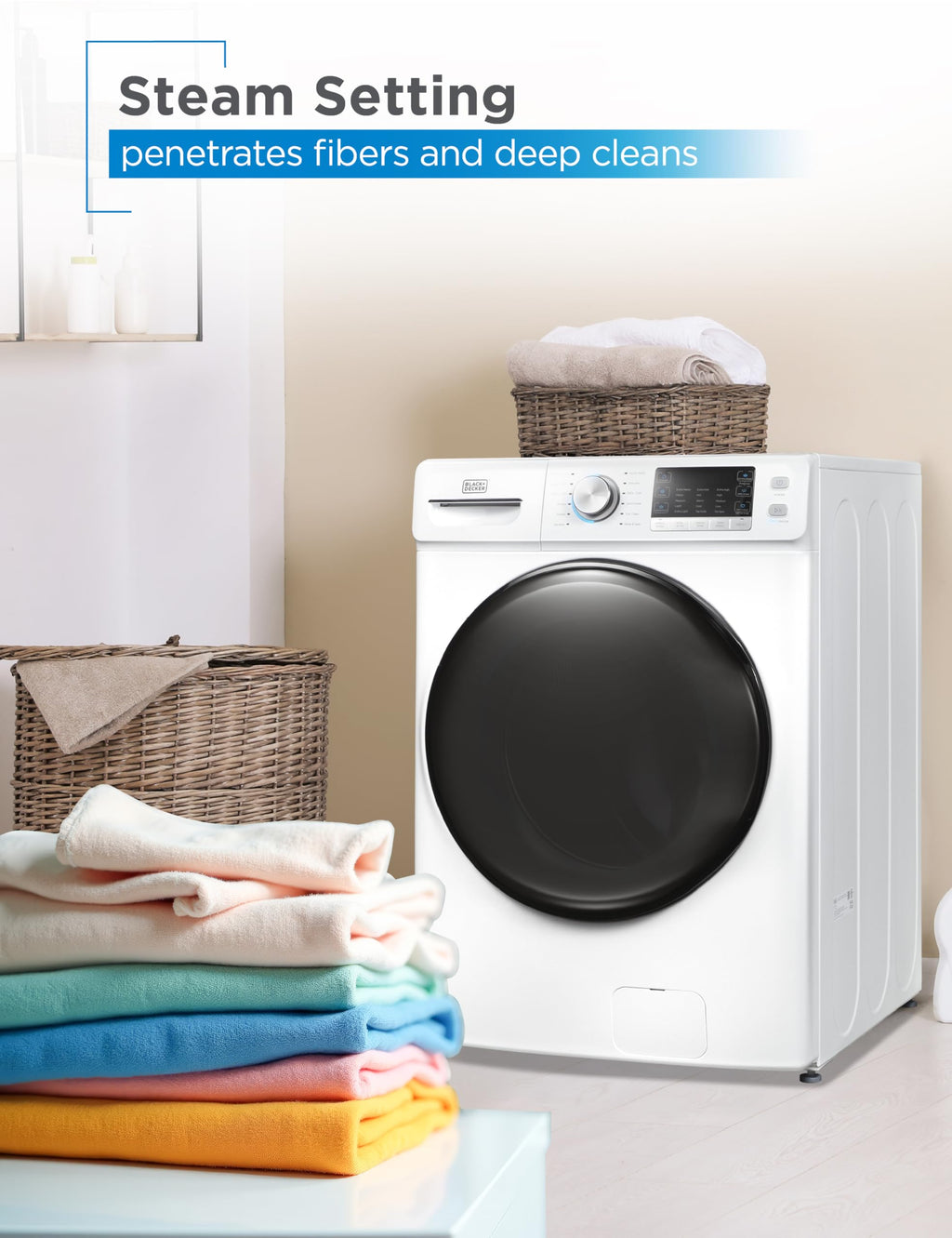 BLACK+DECKER 1.7 Cu. Ft. Portable Washer, 11 lb. Capacity, BPWM16W, White Jansha Store