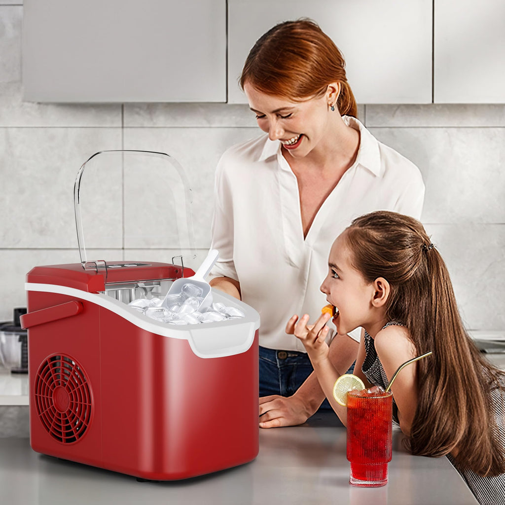 Crzoe Countertop Ice Maker, 26Lbs/24H, 2 Sizes of Ice, Self-Cleaning,Green Jansha Store