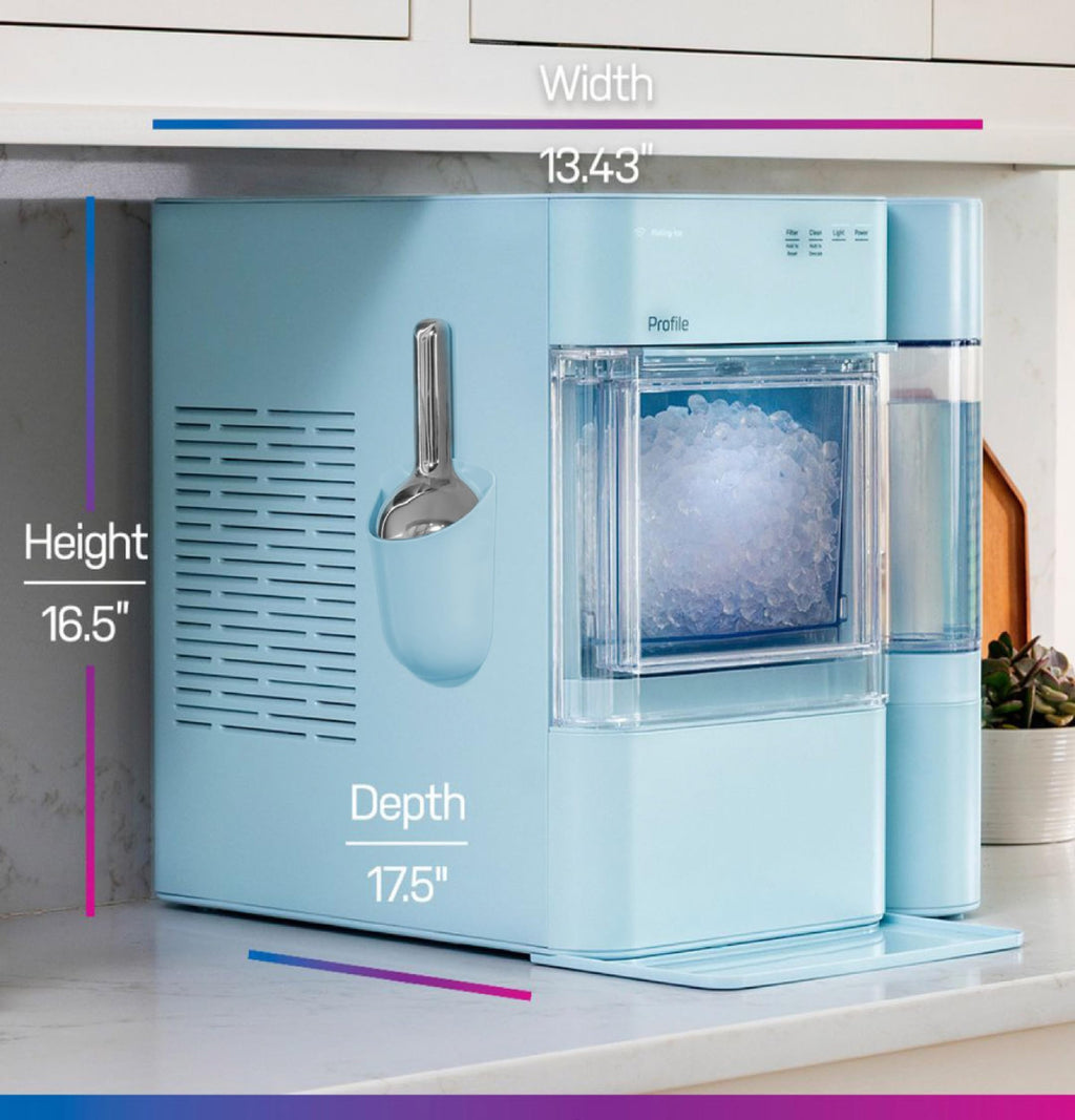 GE Profile Opal Ultra, Countertop Nugget Ice Maker, 1 Gal XL Side Tank, *Amazon Exclusive*, 38 lbs/Day, Pebble Pellet Crushed Ice Machine, WiFi Black Stainless Steel Jansha Store