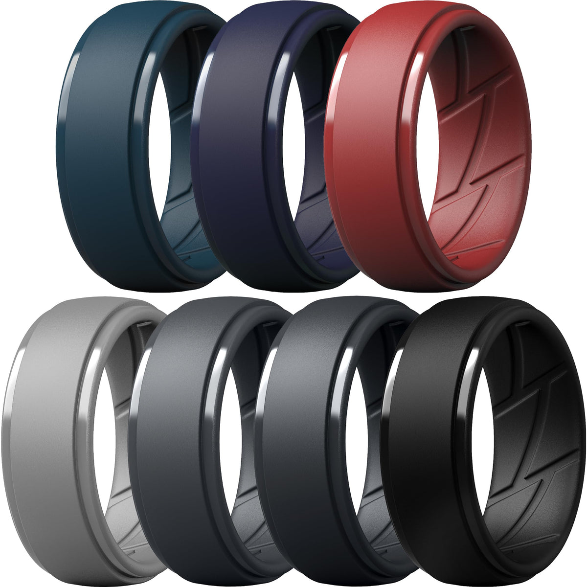 ThunderFit Men's Silicone Rings, Breathable Rubber Bands, 10mm Wide Jansha Store