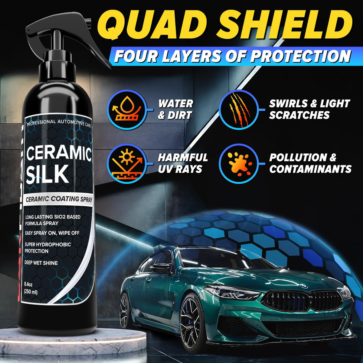 Carfidant Scratch Repair and Swirl Remover - Car Paint Scratch Remover & Restorer Kit with Buffer Pad - Polishing & Waxing Kits - Compound for Vehicles Paint Repair - 8.4 fl. Oz. Jansha Store