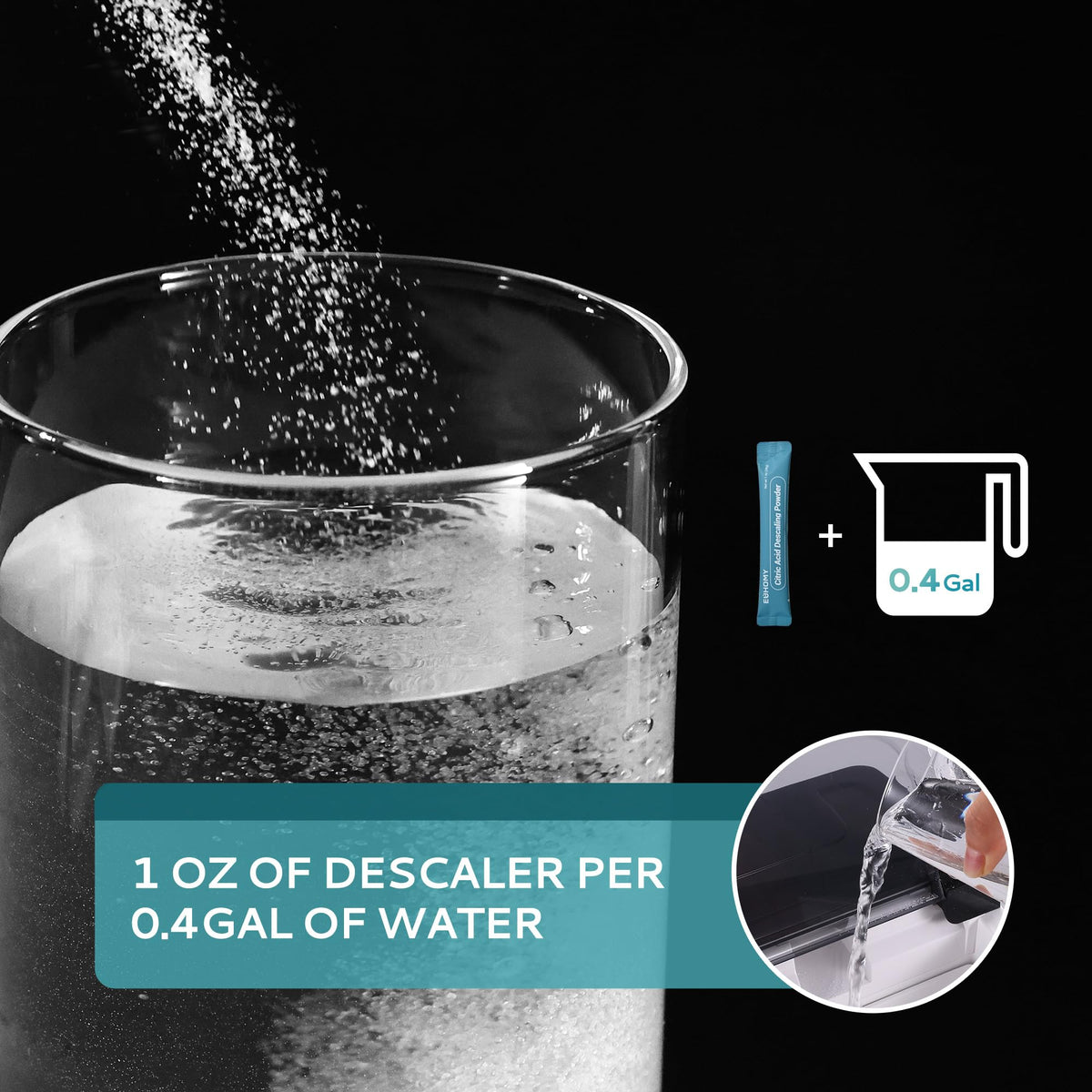 EUHOMY Ice Maker Cleaner & Descaler, 24 Uses & Individually Packed Jansha Store