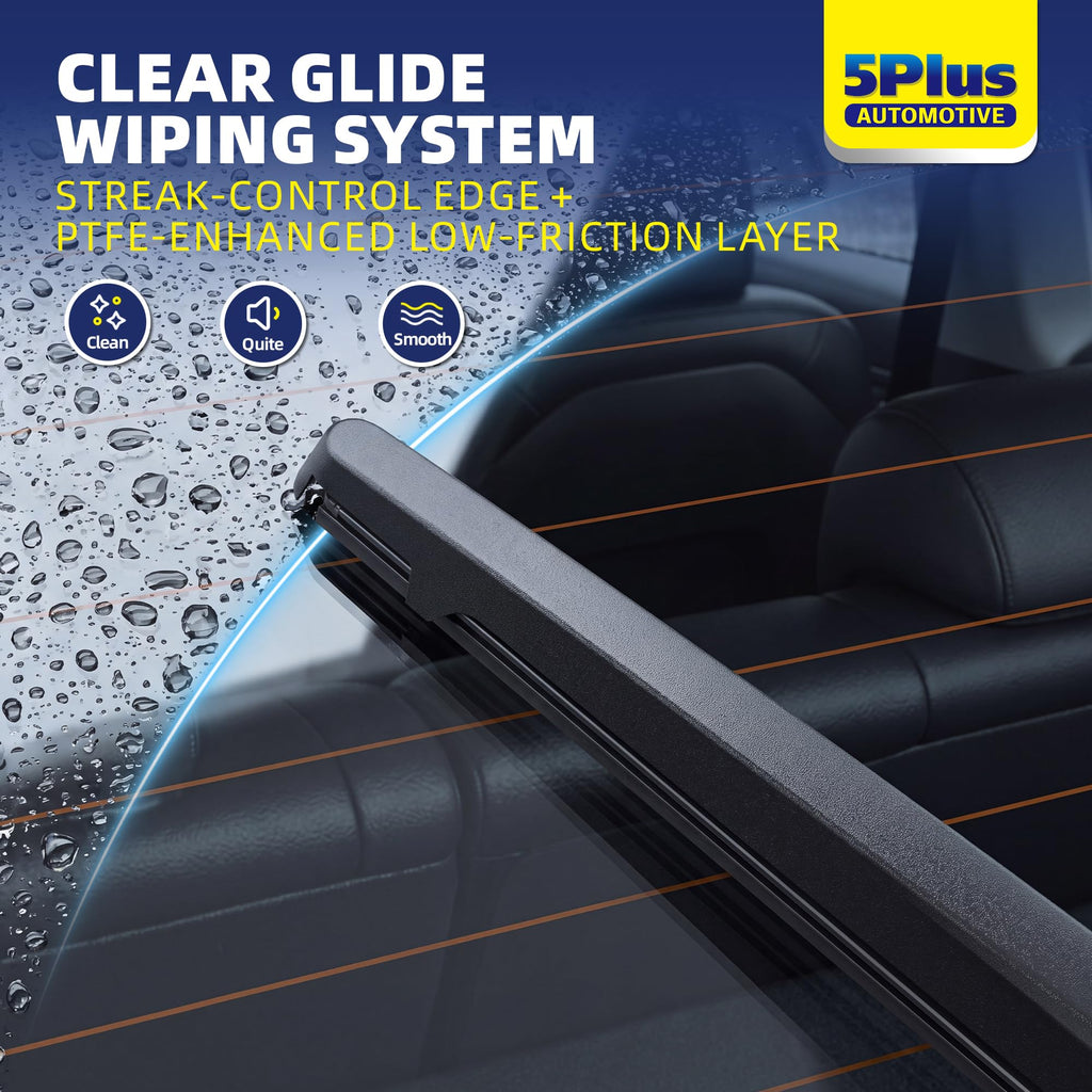 5 PLUS RearQuiet 12 Inch Rear Wiper Blade,OEM Replacement Rear Window Wiper Jansha Store