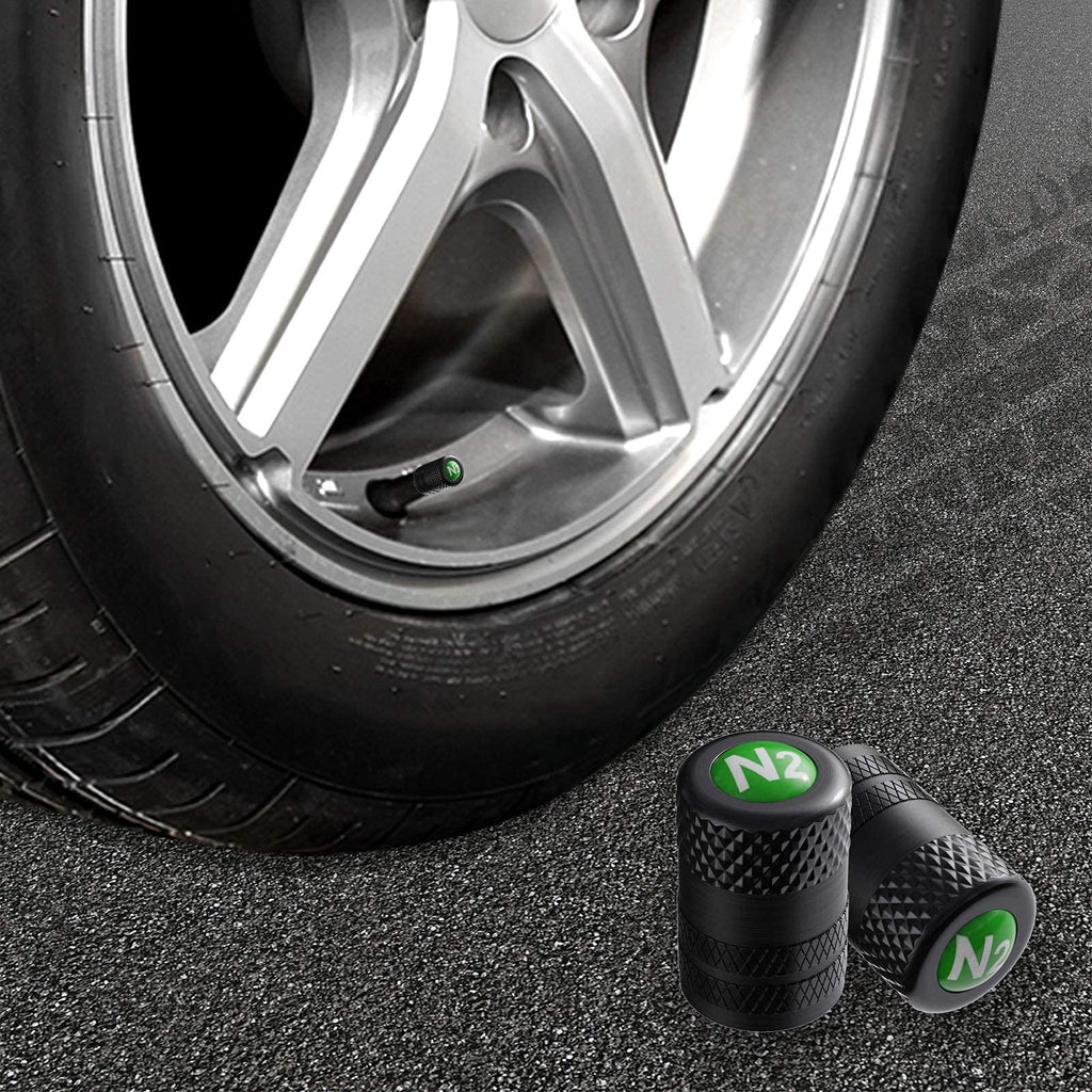 CKAuto Tire Valve Stem Caps, Aluminum Black, 4 pcs/Pack Jansha Store