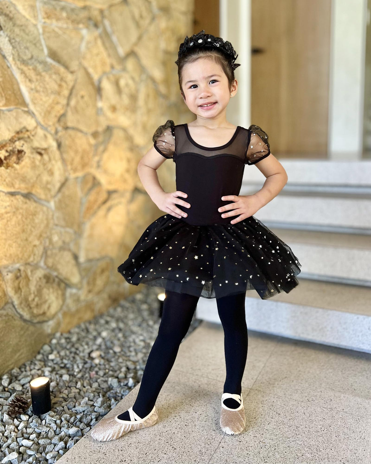 Stelle Girls' Footed Ballet Tights for Dance Class Toddler Kids 2T-15Y Jansha Store