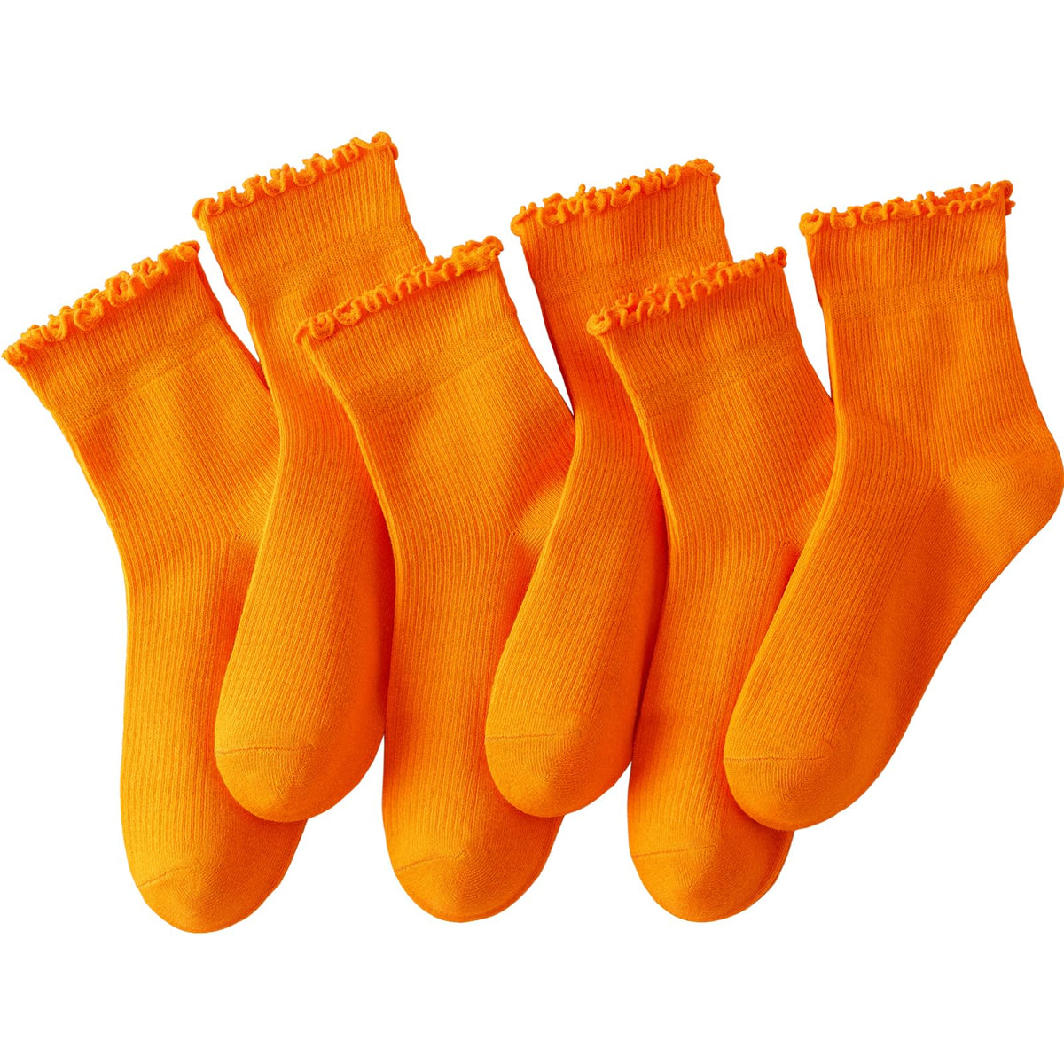 Hstyle 6 Pairs of Ruffle Socks Women, Cute Ruffle Ankle Socks Jansha Store