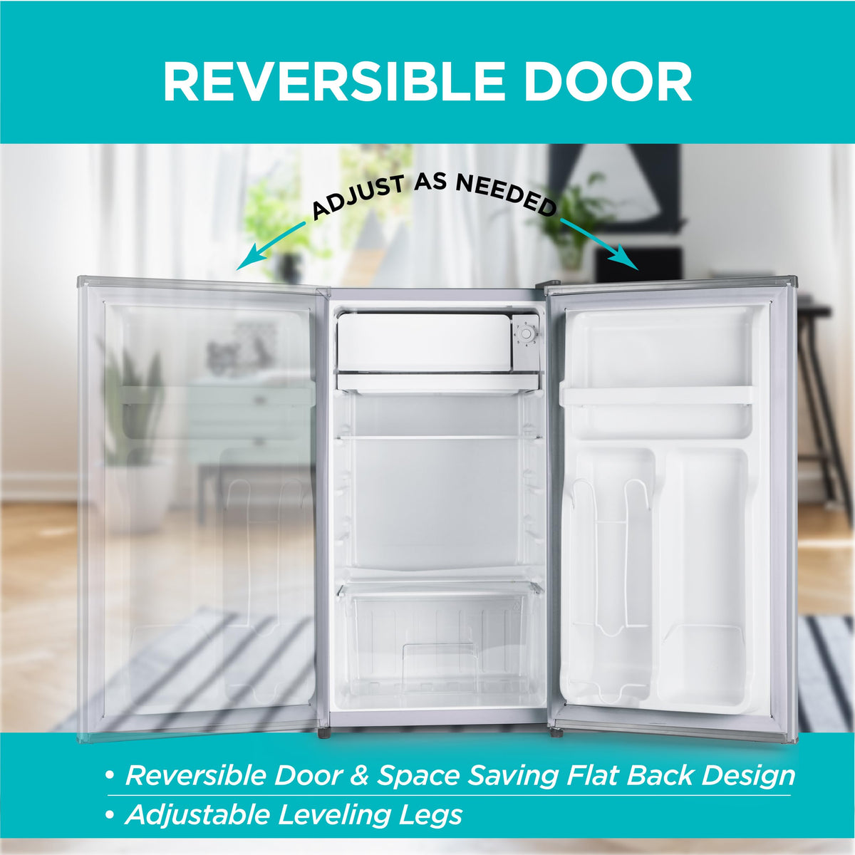 BLACK+DECKER 2.5 Cu. Ft. Compact Refrigerator, BCRK25V, Stainless Look Jansha Store