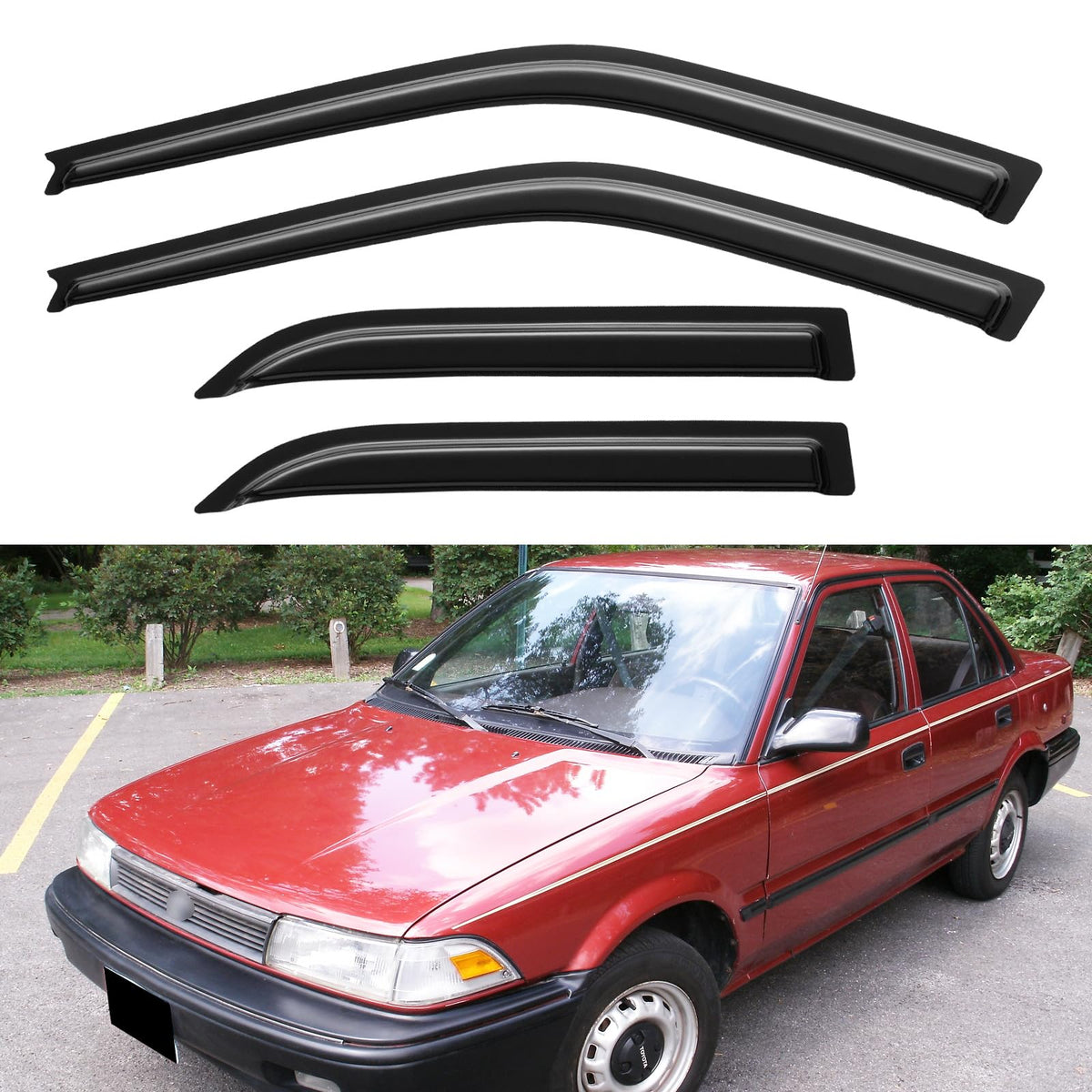 Window Visors Rain Guards for 2015-2026 Ford F150 Crew/SuperCrew Cab Jansha Store