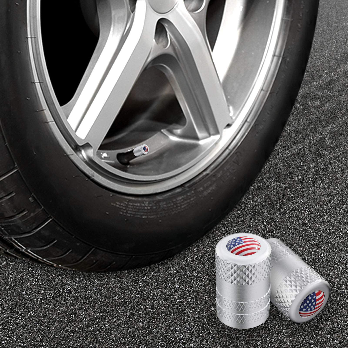 CKAuto Tire Valve Stem Caps, Aluminum Black, 4 pcs/Pack Jansha Store
