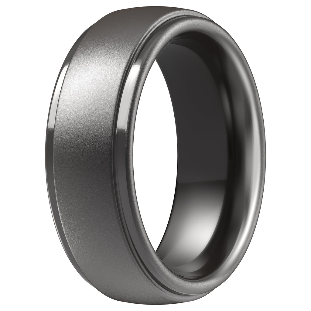 ThunderFit Silicone Rings for Men, Step Edge Rubber Wedding Bands 10mm Wide Jansha Store