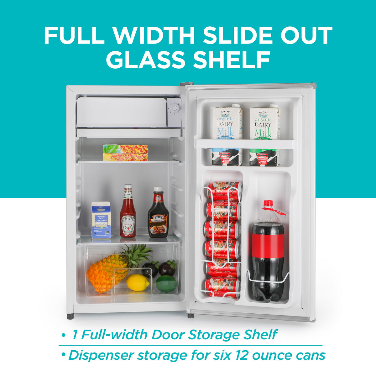 BLACK+DECKER 2.5 Cu. Ft. Compact Refrigerator, BCRK25V, Stainless Look Jansha Store