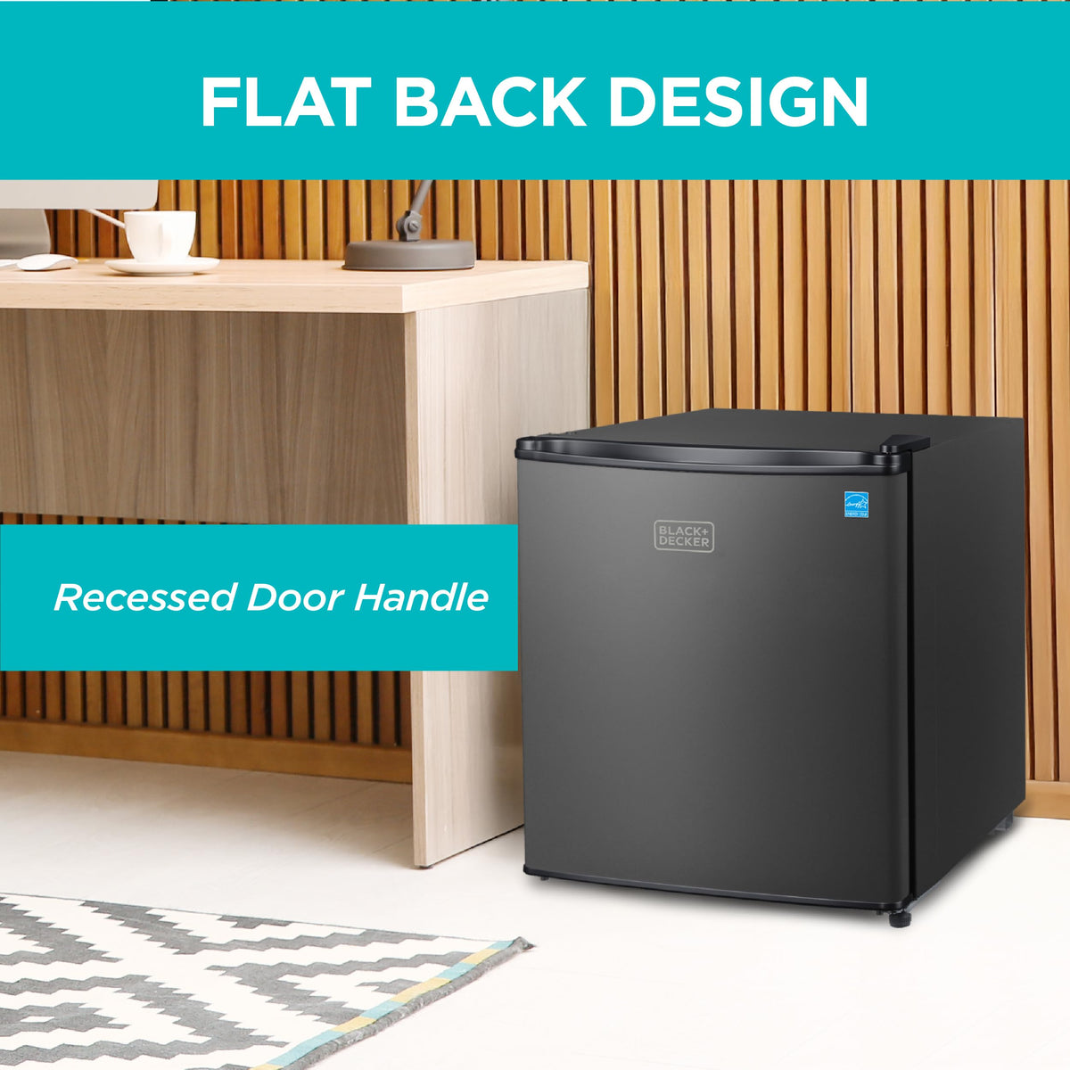 BLACK+DECKER 2.5 Cu. Ft. Compact Refrigerator, BCRK25V, Stainless Look Jansha Store