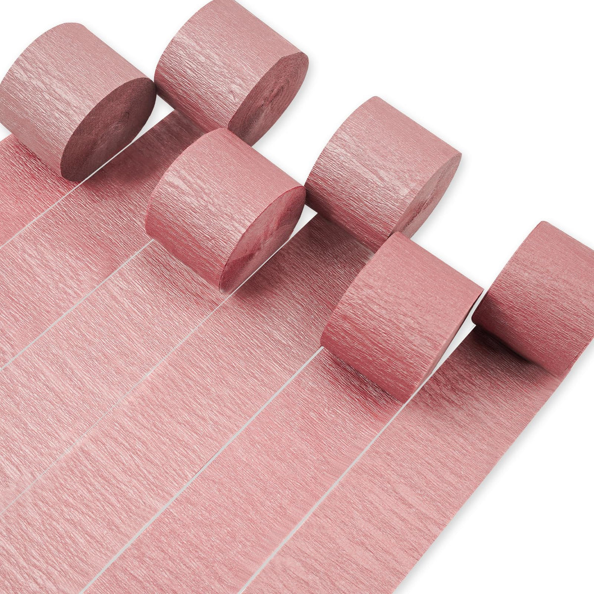 PartyWoo Pastel Crepe Paper Streamers 6 Rolls 492 FT Streamers Jansha Store