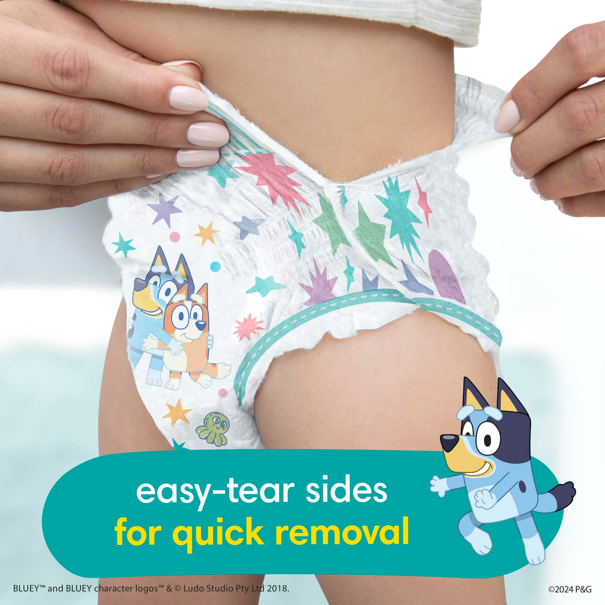 Easy Ups Girls & Boys Potty Training Pants, Size 7 (5T-6T), 84 Count, Bluey Absorbent Pull Up Training Underwear, Up to 100% Leakproof Day and Night, Hypoallergenic Jansha Store