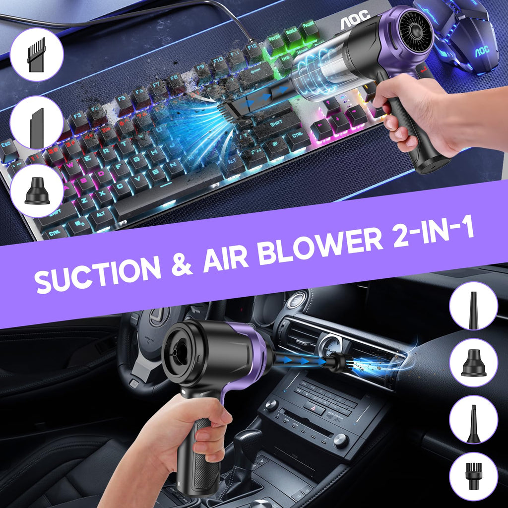 KMM Handheld Car Vacuum Cleaner, Hand Held Vacuum & Air Duster Jansha Store