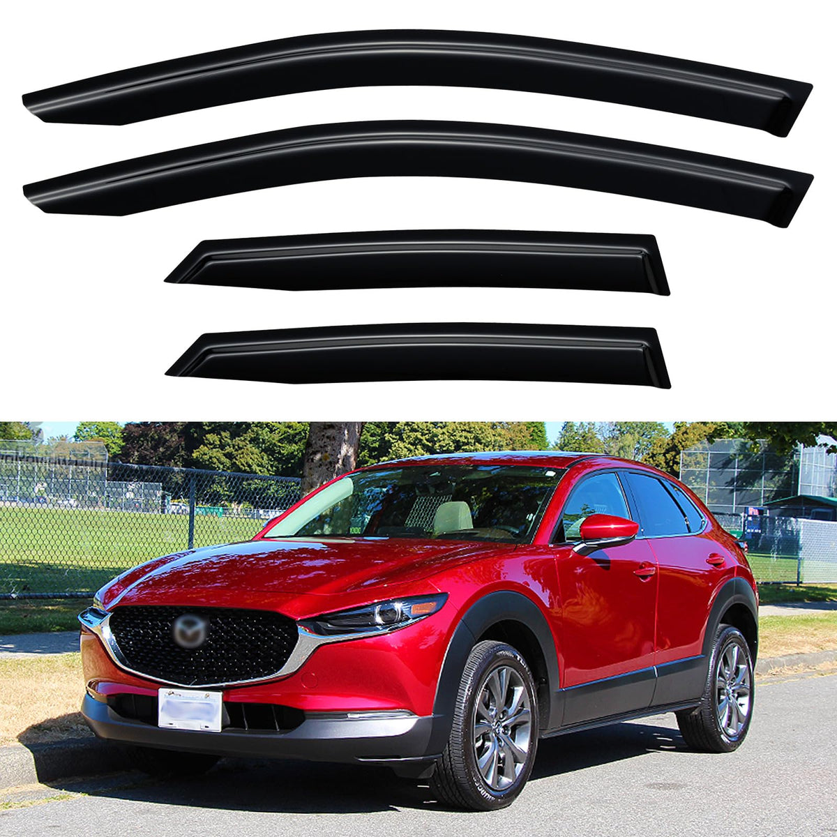 Window Visors Rain Guards for 2015-2026 Ford F150 Crew/SuperCrew Cab Jansha Store