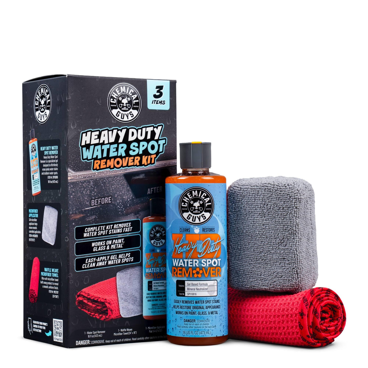 Chemical Guys, Heavy Duty Water Spot Remover Gel for Glass & Paint, 16 oz Jansha Store