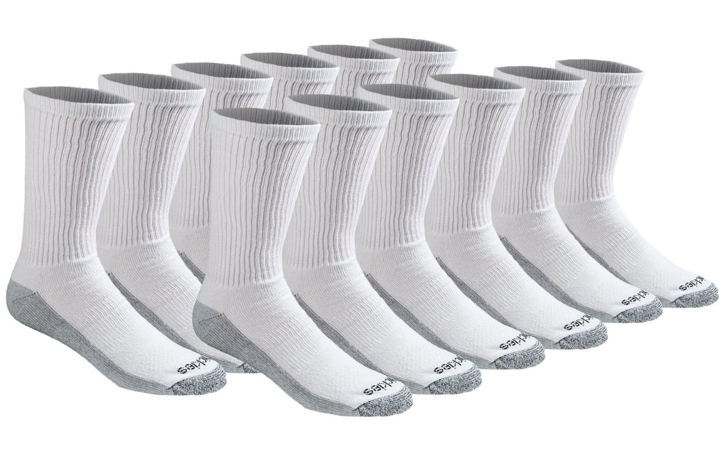 Close-up of Dickies crew sock fabric showing breathable moisture-wicking knit weave