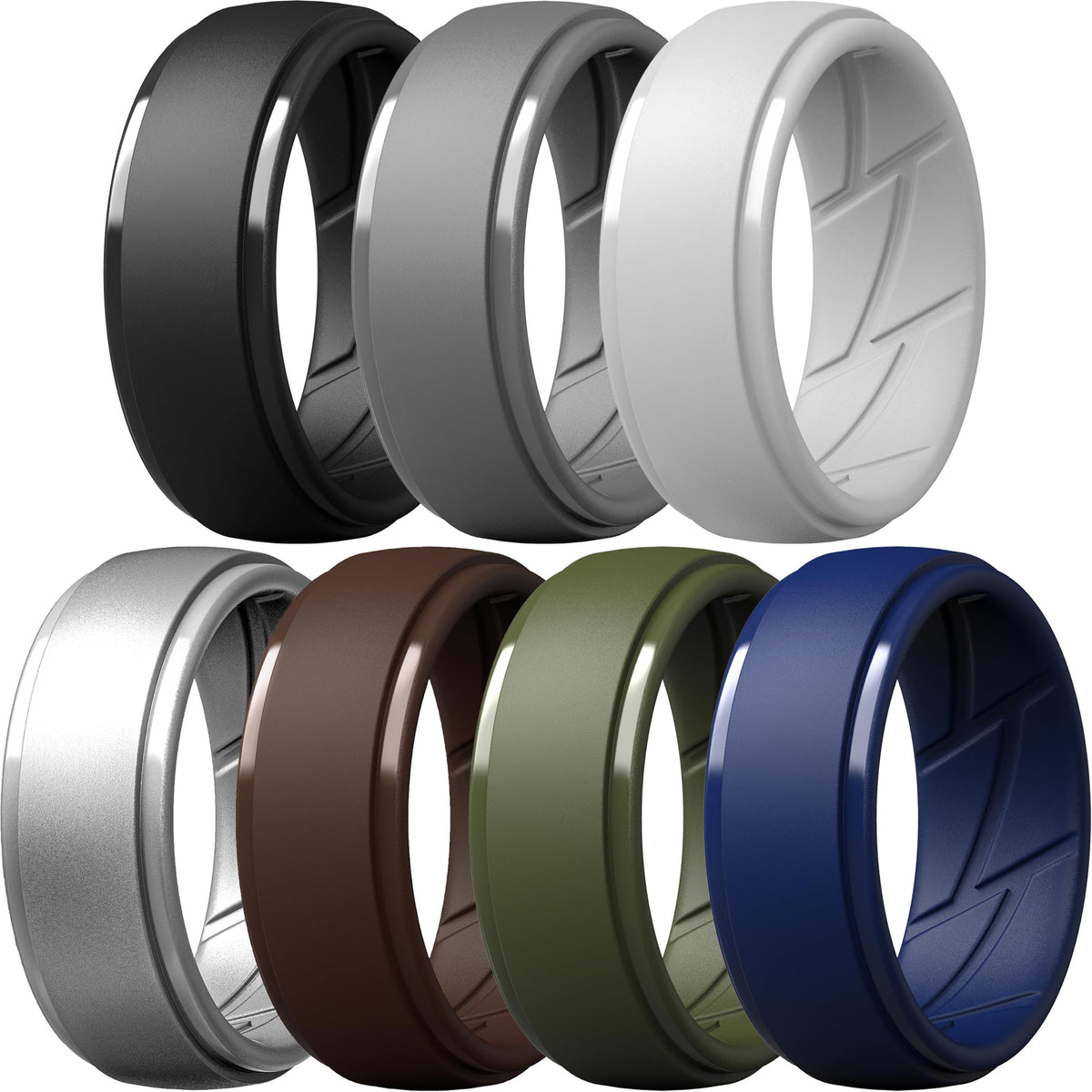 ThunderFit Men's Silicone Rings, Breathable Rubber Bands, 10mm Wide Jansha Store
