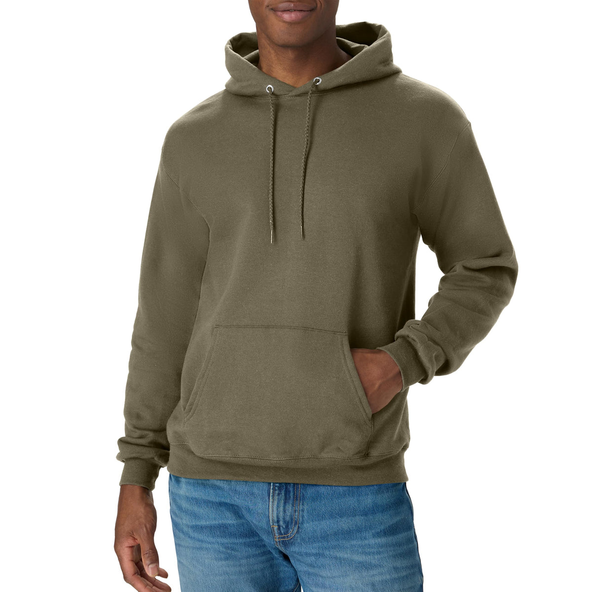 EcoSmart hoodie sleeve cuff and thumb-ready ribbed finish detail