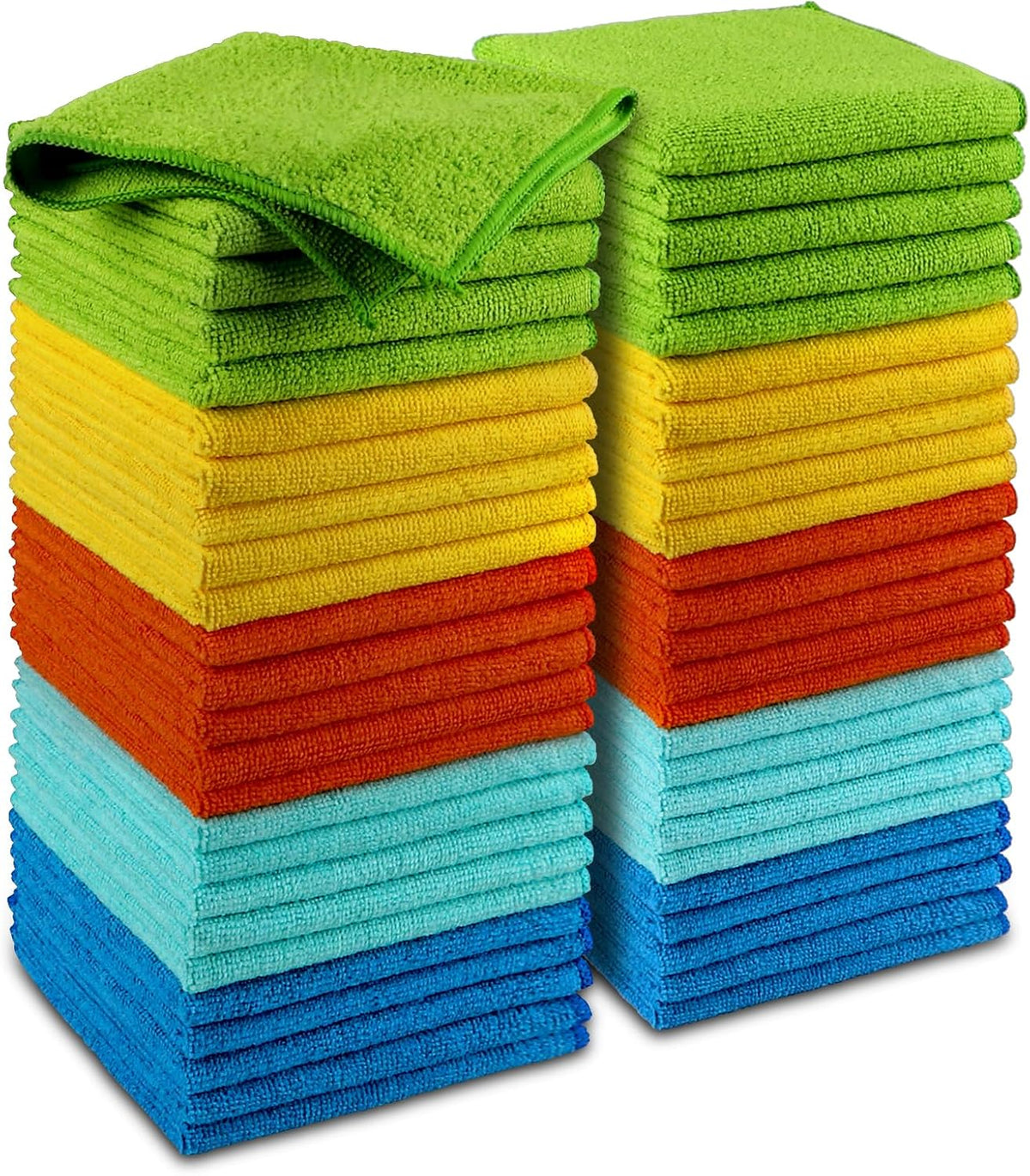 AIDEA Microfiber Cleaning Cloth-50PK, Microfiber Towels for Cars, 12"×12" Jansha Store