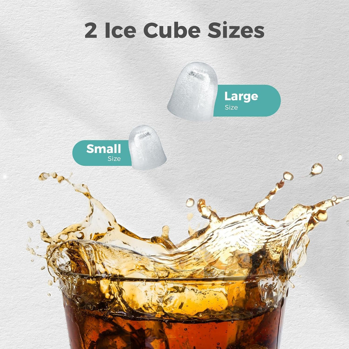Crzoe Countertop Ice Maker, 26Lbs/24H, 2 Sizes of Ice, Self-Cleaning,Green Jansha Store