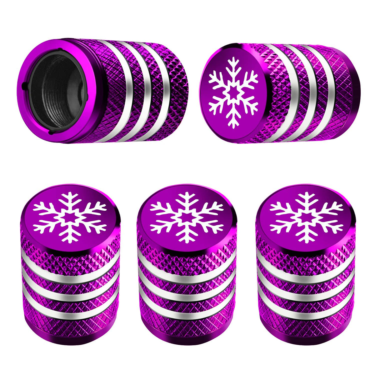 DECURCAR Tire Valve Stem Caps 5 Pack American Flag - Black Jansha Store