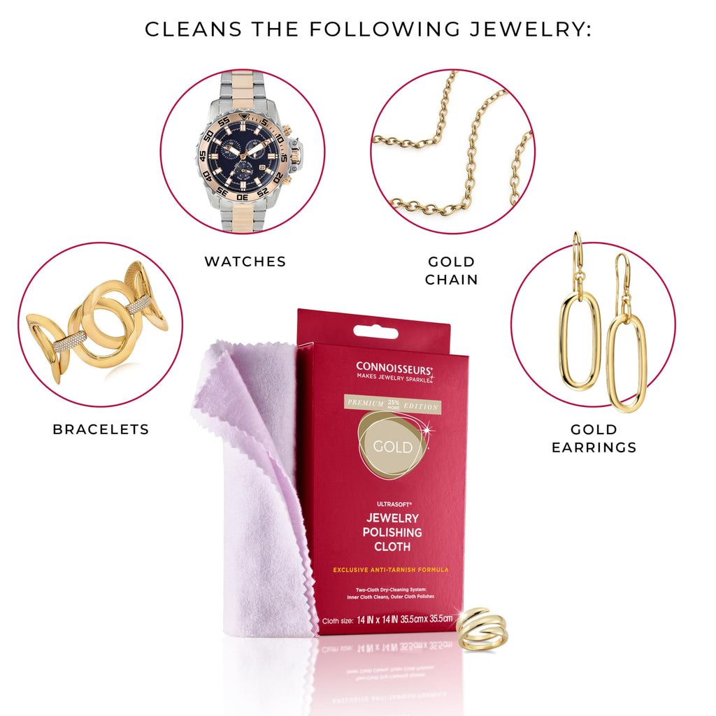 CONNOISSEURS Premium Edition Jewelry Cleaner, Value Size 9.6oz - Pick from Fine, Silver or Delicate Jewelry Cleaner Jansha Store