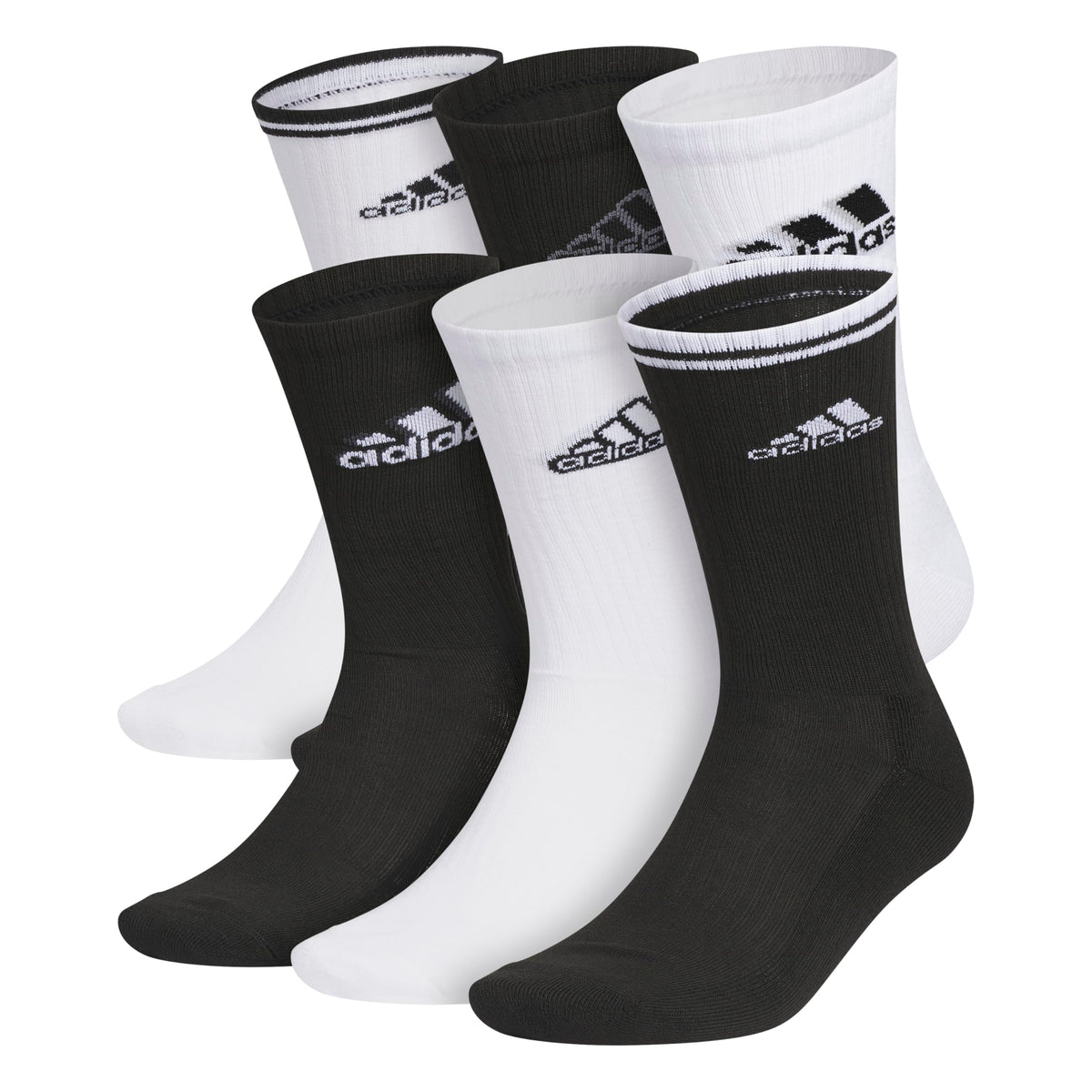 adidas Mens Athletic Cushioned 6-Pack Crew Socks Casual - Green Jansha Store