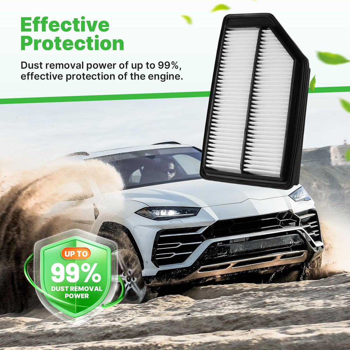 Not for Hybrid, Engine+Cabin Air Filter Fit 2015-2019 Sonata 2.4L (Gas) Jansha Store