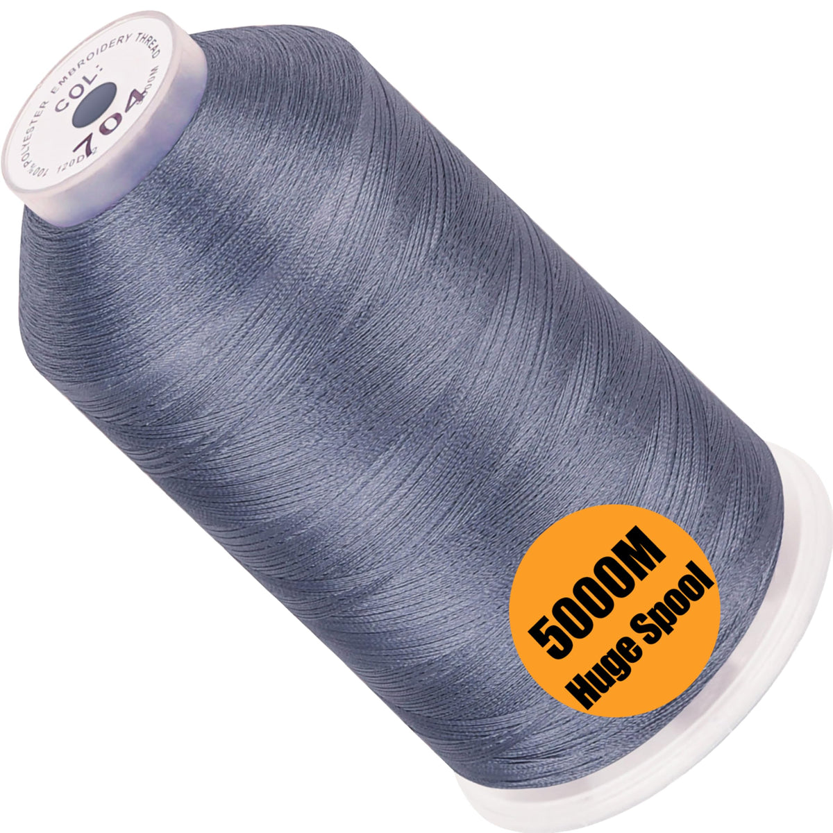 New brothread 5000M Huge Spool Embroidery Machine Thread - White Jansha Store
