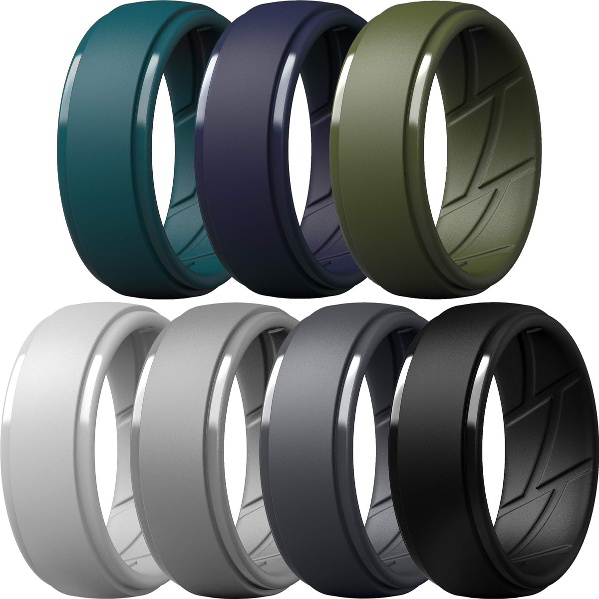 ThunderFit Men's Silicone Rings, Breathable Rubber Bands, 10mm Wide Jansha Store