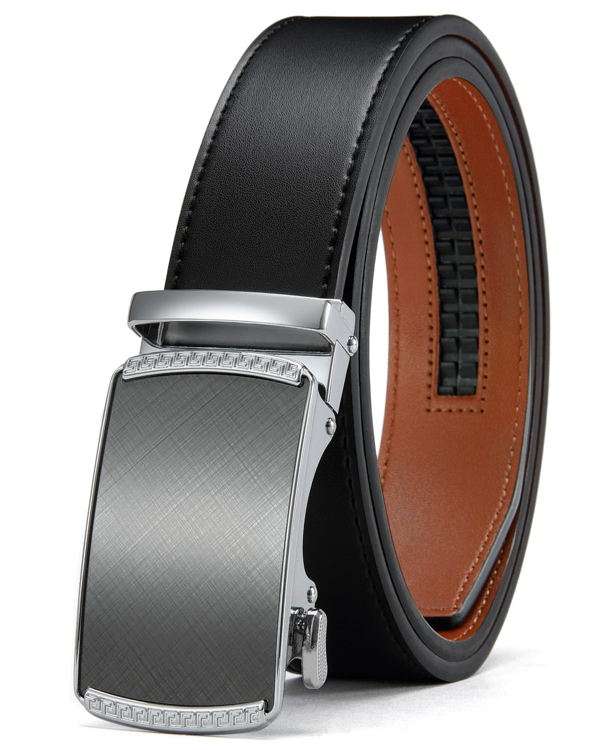 CHAOREN Men's Leather Ratchet Belt - Customizable Fit (35mm) Jansha Store