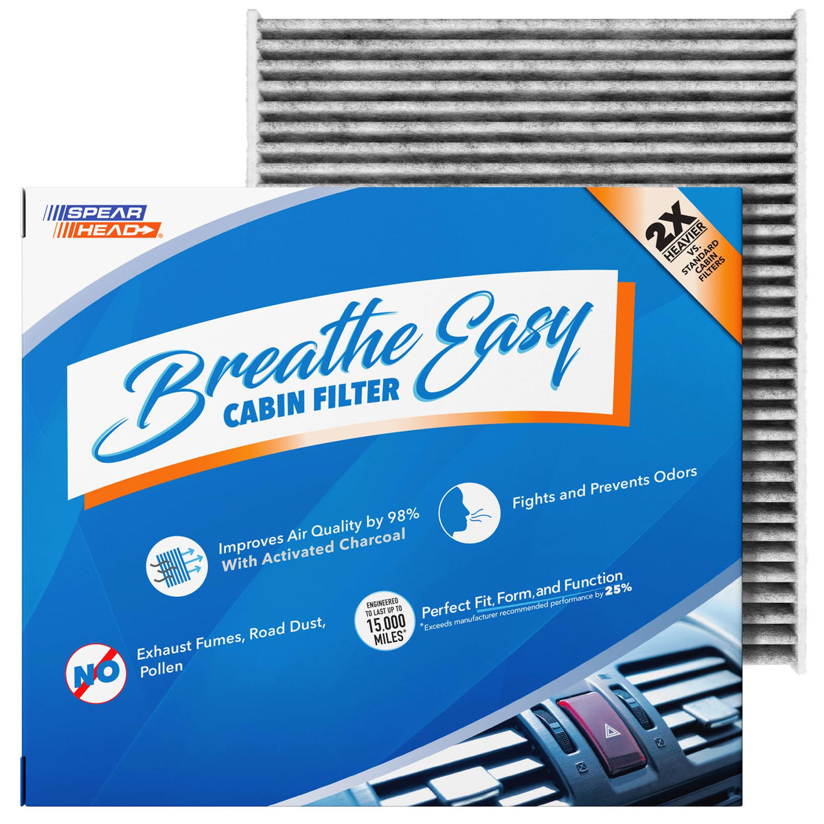 Spearhead Odor Defense Breathe Easy AC & Heater Cabin Air Filter (BE-157) Jansha Store