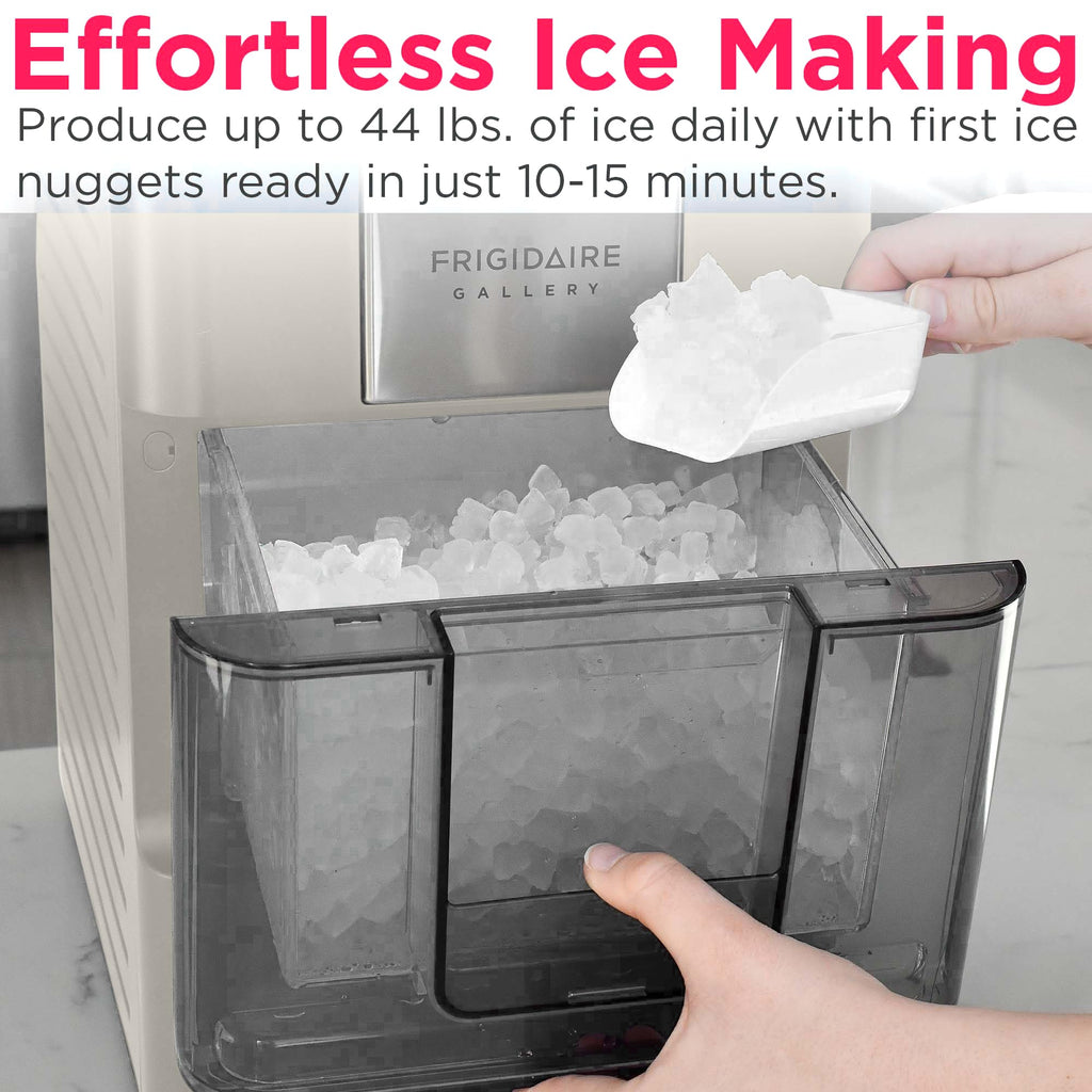 Frigidaire, 26 lb per Day, Countertop Bullet Ice Maker, Stainless Steel Jansha Store