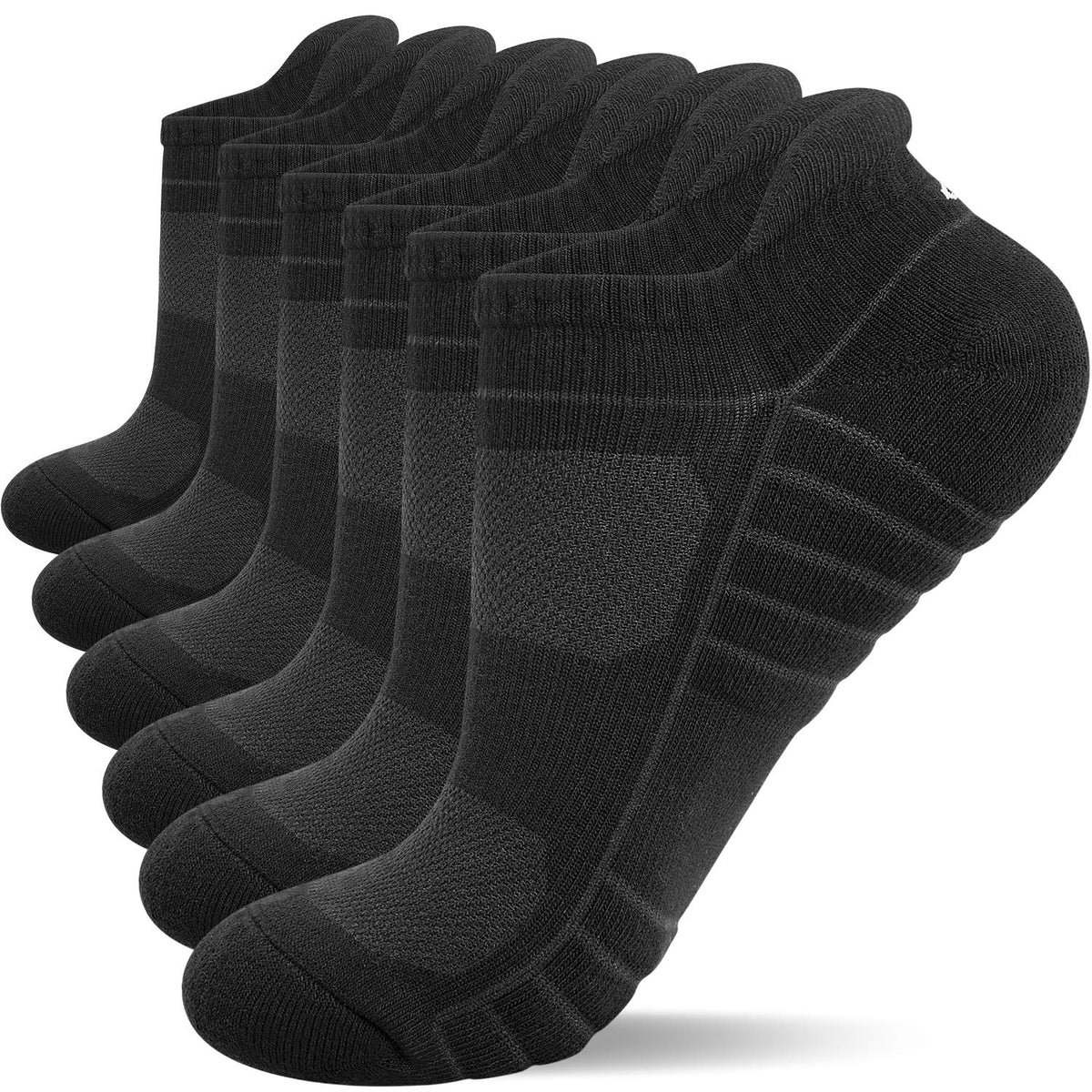 Lapulas Athletic Running Ankle Socks, Low Cut Cushioned Anti-Blister Tab Sports Socks Men Women 6Pairs Jansha Store