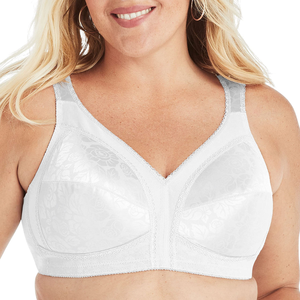 Playtex Women's Wireless Bra, 18 Hour Plus-Size Bras Available, Full Coverage, Smoothing, 4693, Single or 2-Pack Jansha Store
