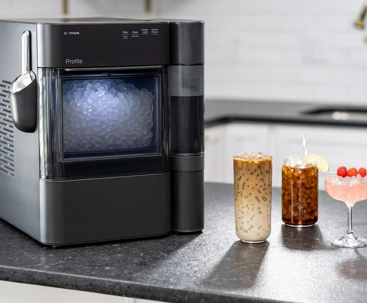 GE Profile Opal 2.0 Ultra Nugget Ice Maker with .75 Gallon Side Tank and Scale Inhibiting Filter, Scoop Included, 38 lbs in 24 Hours, Pellet Ice Machine with WiFi & Smart Connected, Black Jansha Store