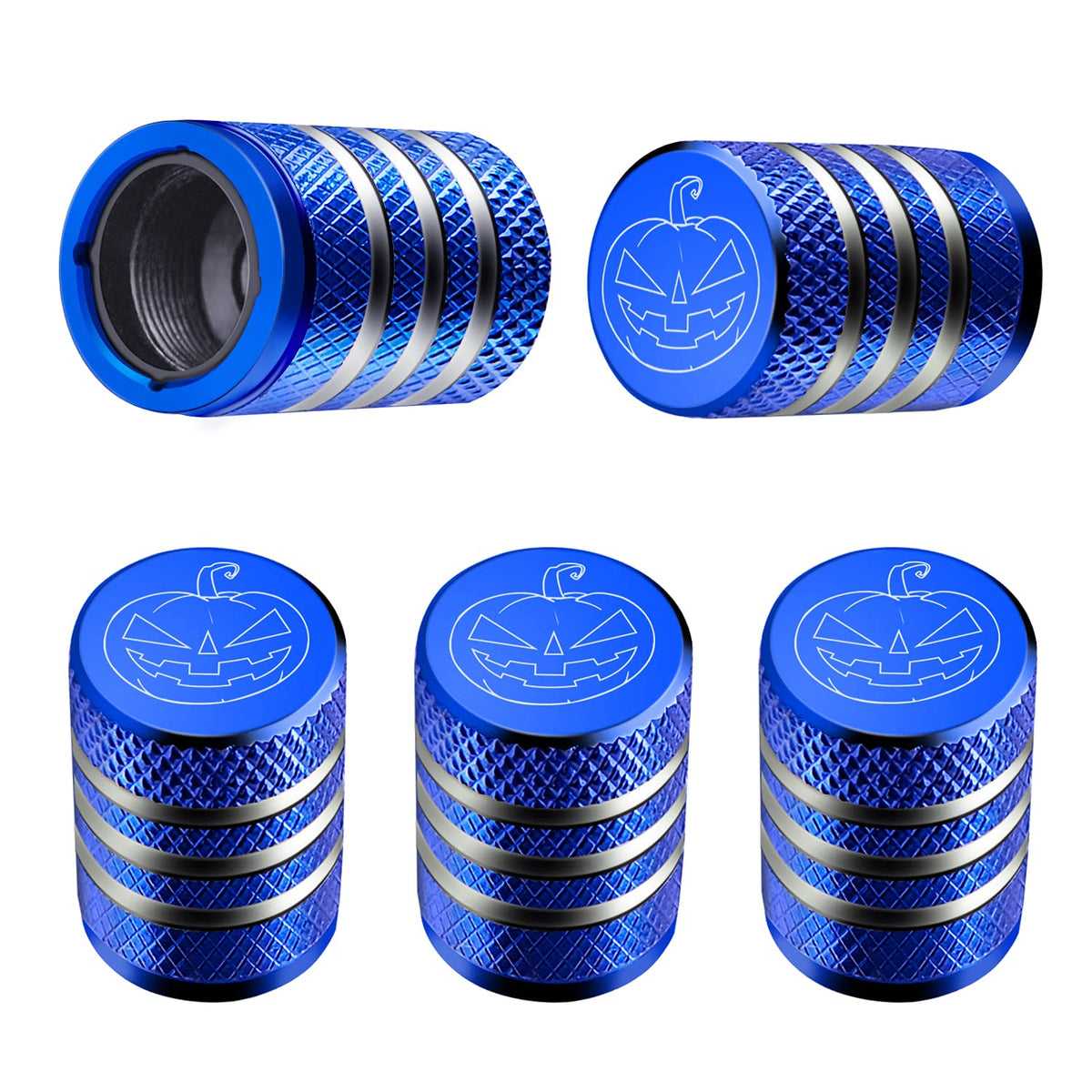 DECURCAR Tire Valve Stem Caps 5 Pack American Flag - Black Jansha Store