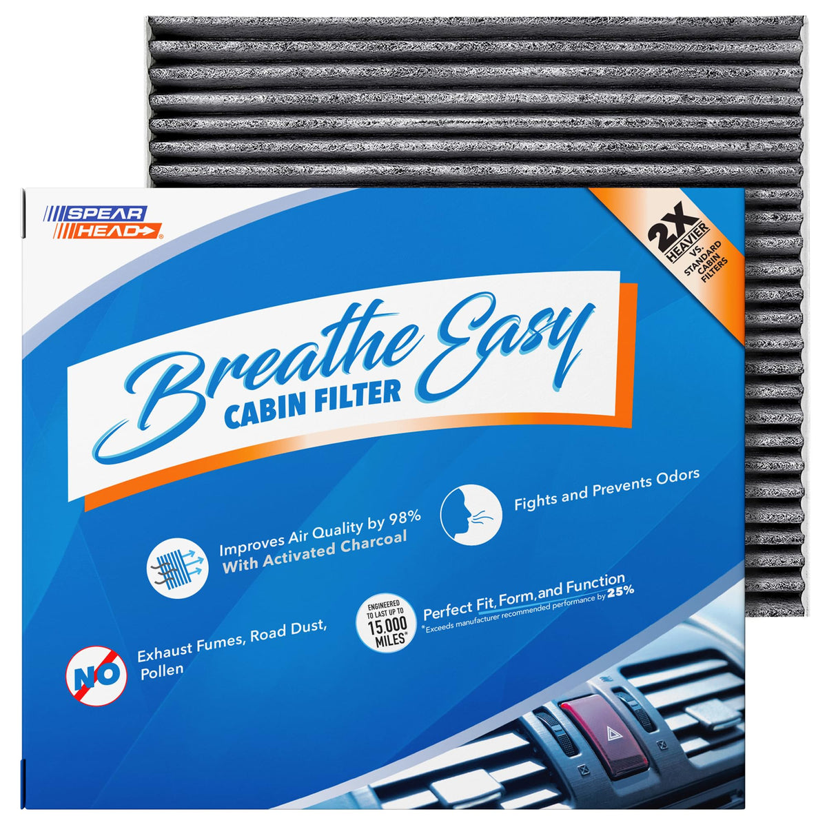 Spearhead Odor Defense Breathe Easy AC & Heater Cabin Air Filter (BE-157) Jansha Store