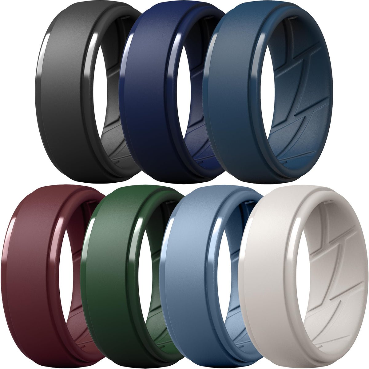 ThunderFit Men's Silicone Rings, Breathable Rubber Bands, 10mm Wide Jansha Store