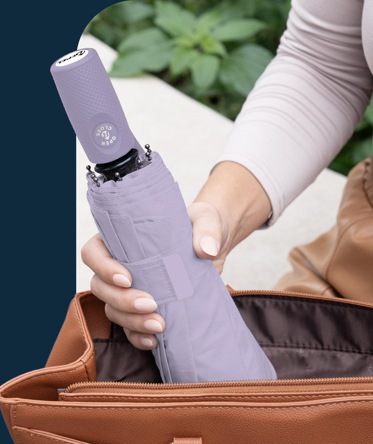 Windproof Travel Umbrella - Compact & Withstands Winds up to 100MPH, Strongest Premium Auto Folding Umbrella for Rain and Sun - Durable, Light & Portable for Women & Men, Fits Backpack & Cars Jansha Store