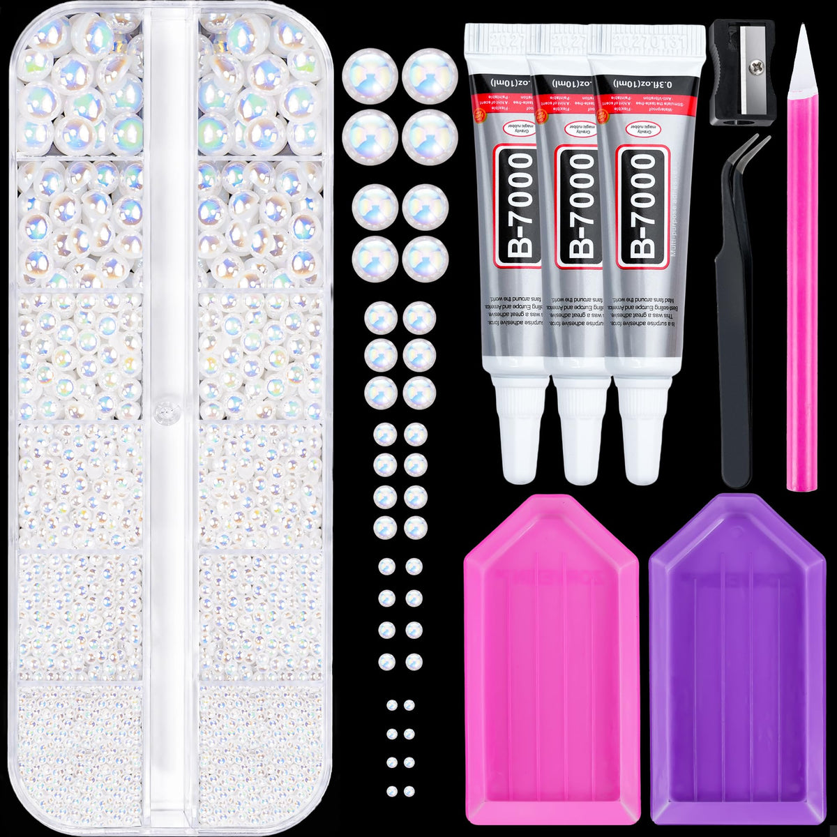40000 Pcs Resin Jelly Rhinestones for Bedazzling, All-in-One Kit Jansha Store