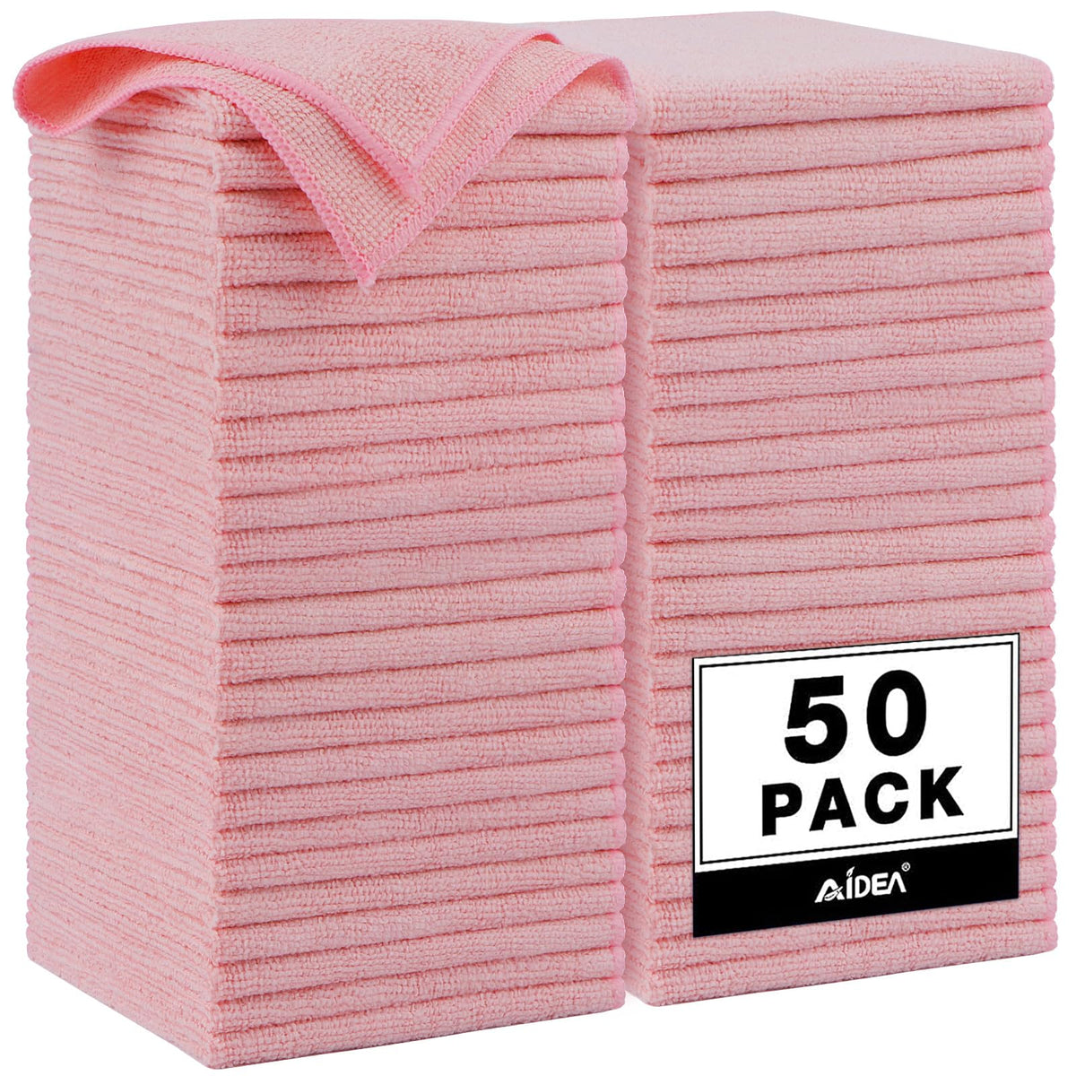 AIDEA Microfiber Cleaning Cloth-50PK, Microfiber Towels for Cars, 12"×12" Jansha Store