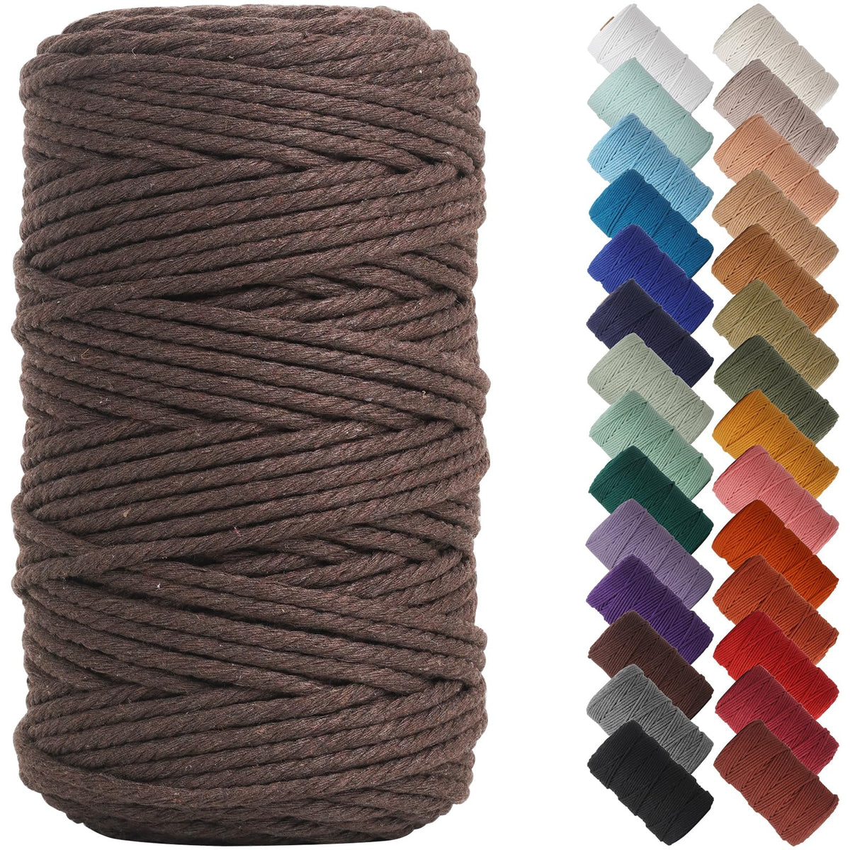NOANTA Baby Blue Macrame Cord 3mm x 109yards, Cotton Rope Macrame Yarn Jansha Store