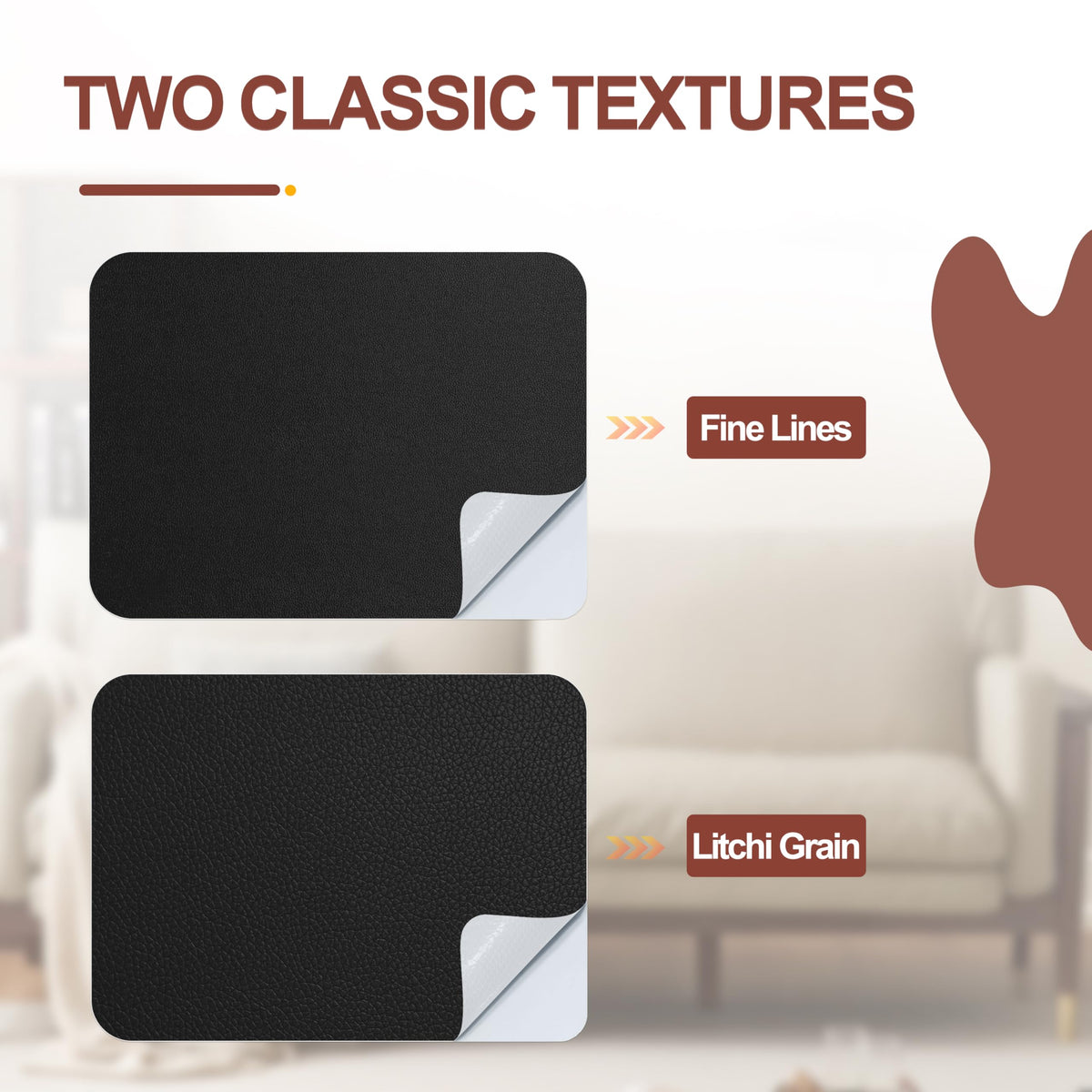 Besezx Leather Repair Patch Tape Kit, Self Adhesive Leather Repair for Furniture, Couch, Sofa, Car Seats,Office Chair,Vinyl Repair Kit.4.8inx60in Jansha Store