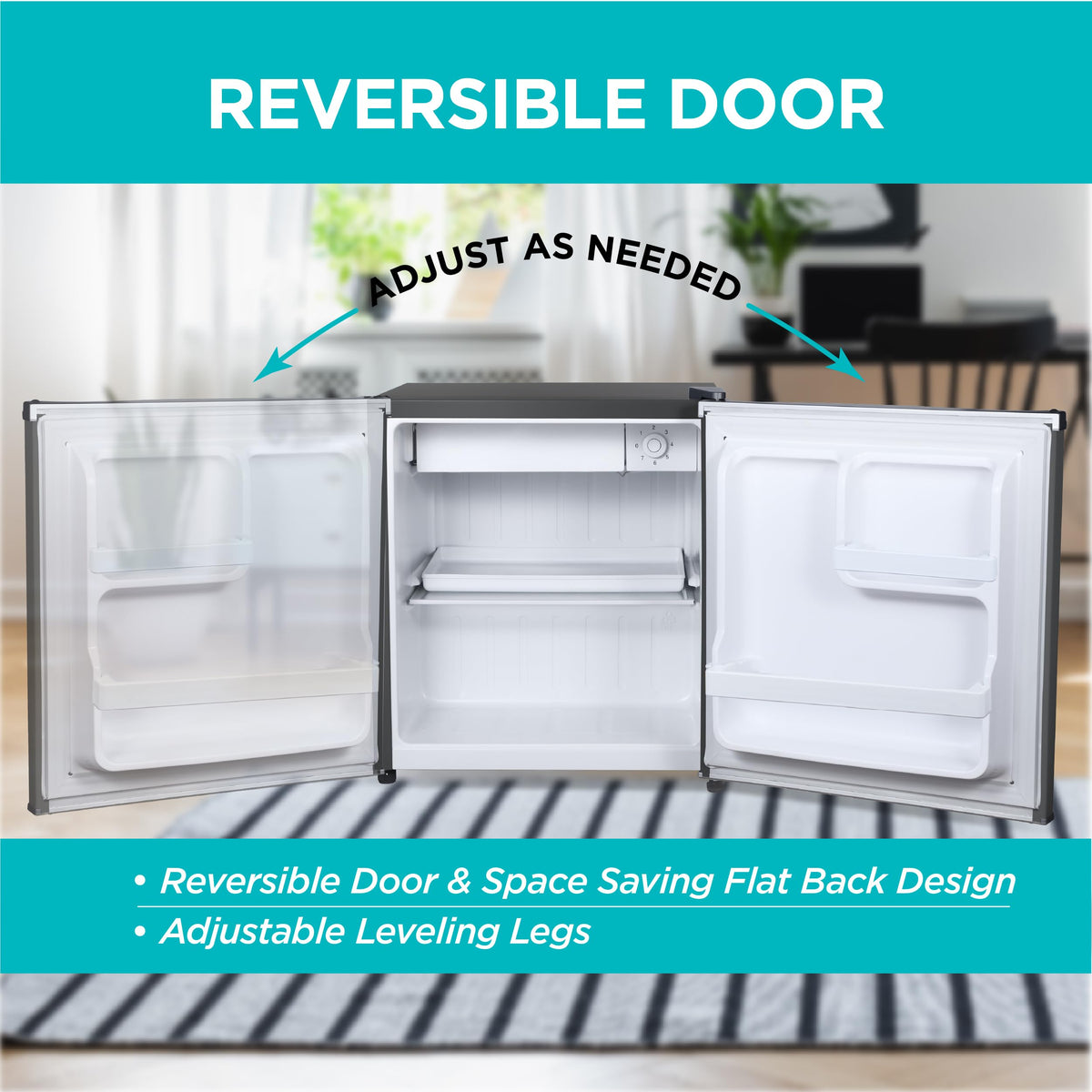 BLACK+DECKER 2.5 Cu. Ft. Compact Refrigerator, BCRK25V, Stainless Look Jansha Store