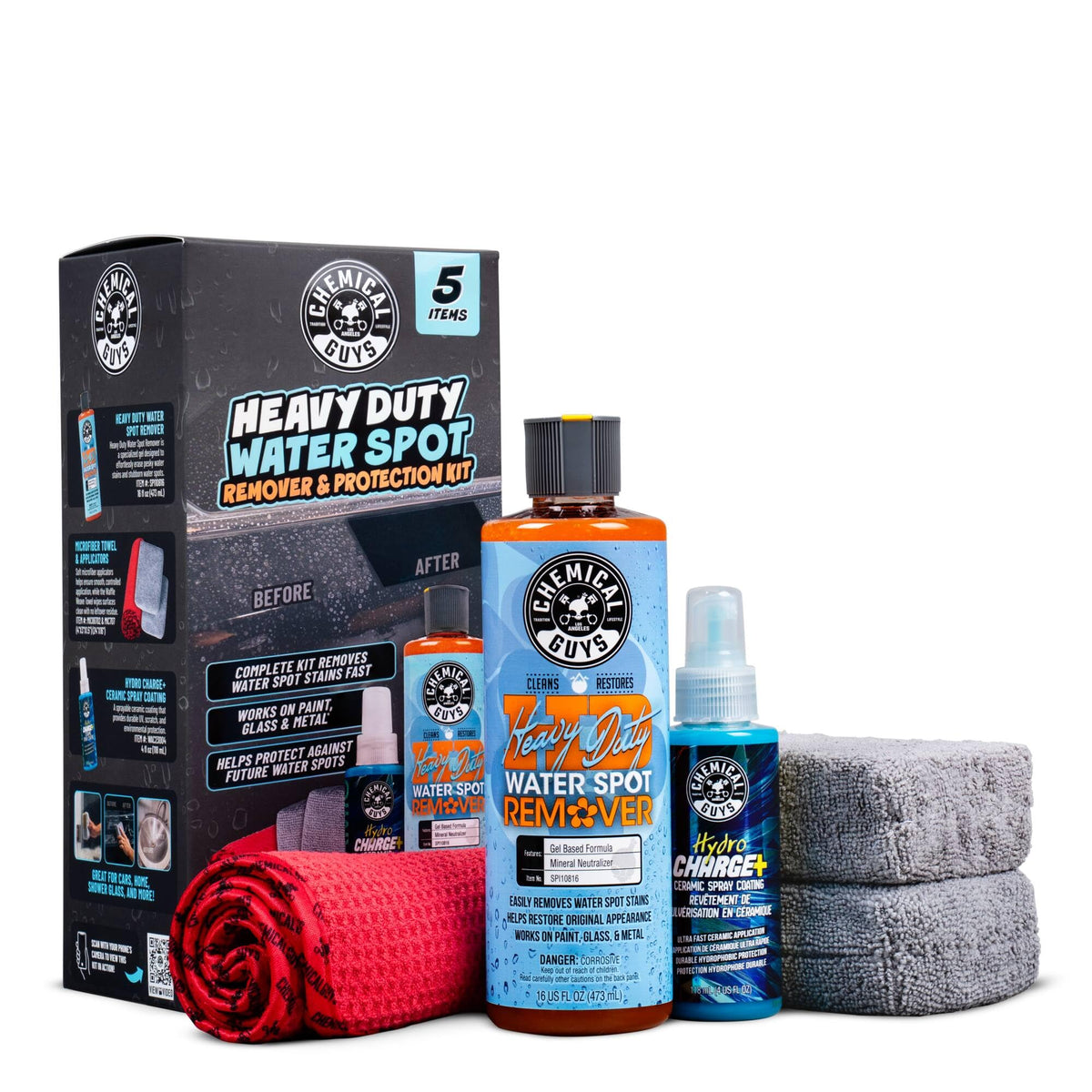 Chemical Guys, Heavy Duty Water Spot Remover Gel for Glass & Paint, 16 oz Jansha Store